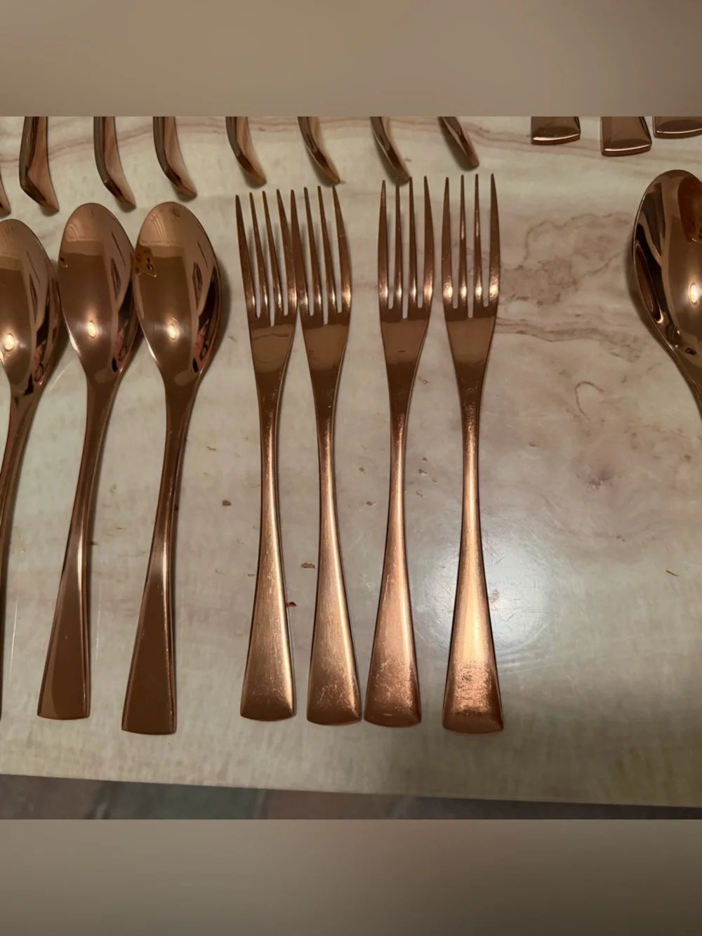 🩵Rose Gold tone Flatware set + Bonus Gift Box🧡